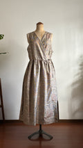 11－＼ 千花 －CHIKA－ ／大島紬カシュクールワンピース　身幅48cm  着丈115.5cm