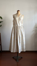 13－＼彩羽 -IROHA-／大島紬カシュクールワンピース  身幅48cm  着丈113cm