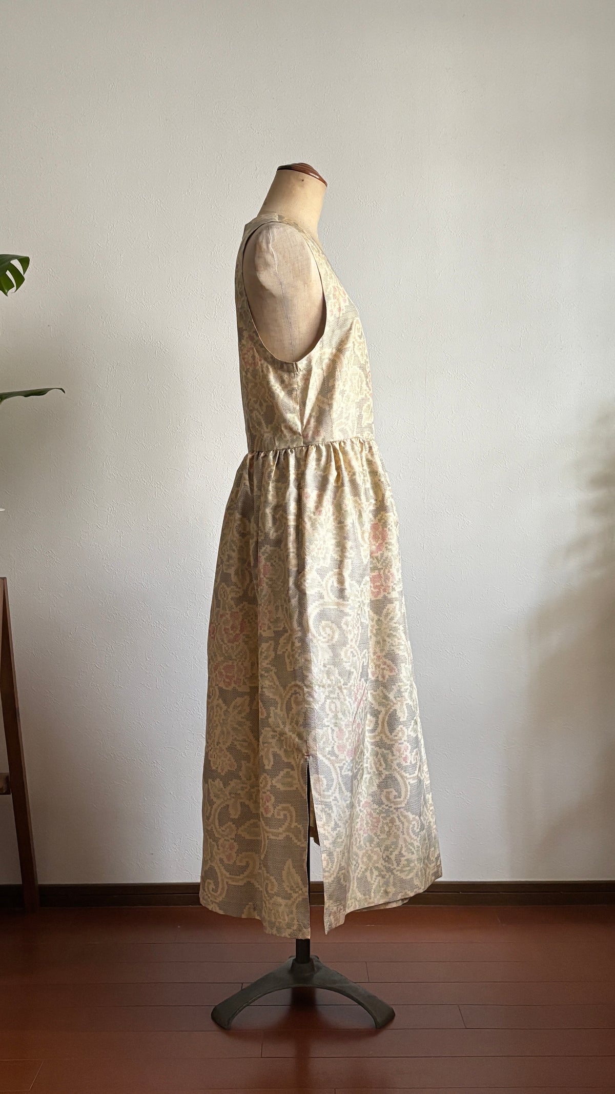 01－＼花ゆめ－HANAYUME－／  大島紬カシュクールワンピース　身幅45cm  着丈115cm