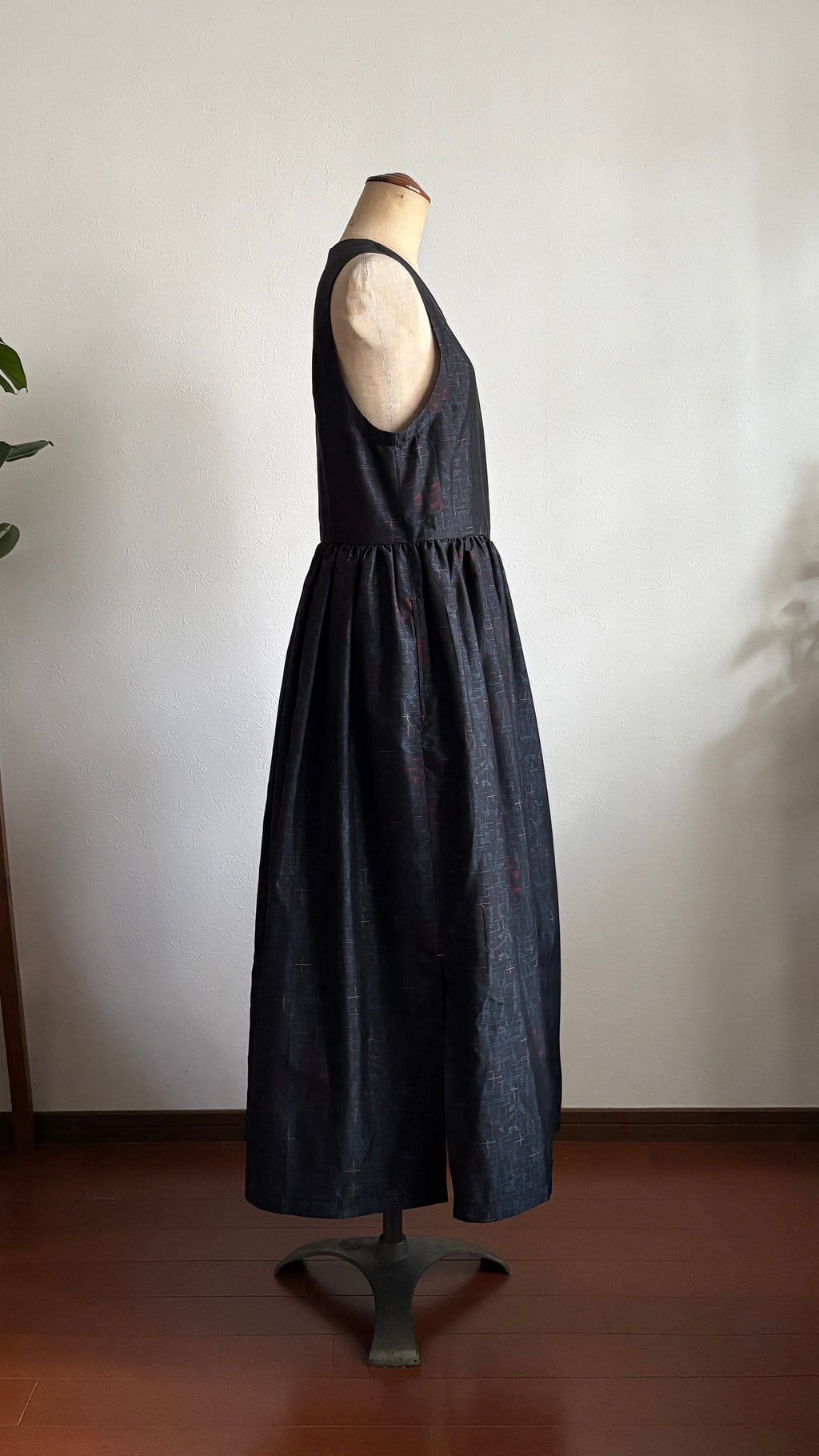 04－＼結－YUI－／  大島紬カシュクールワンピース　身幅45cm  着丈118cm