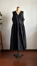 39－＼深月 -MITSUKI-／大島紬カシュクールワンピース 身幅53cm 着丈113cm