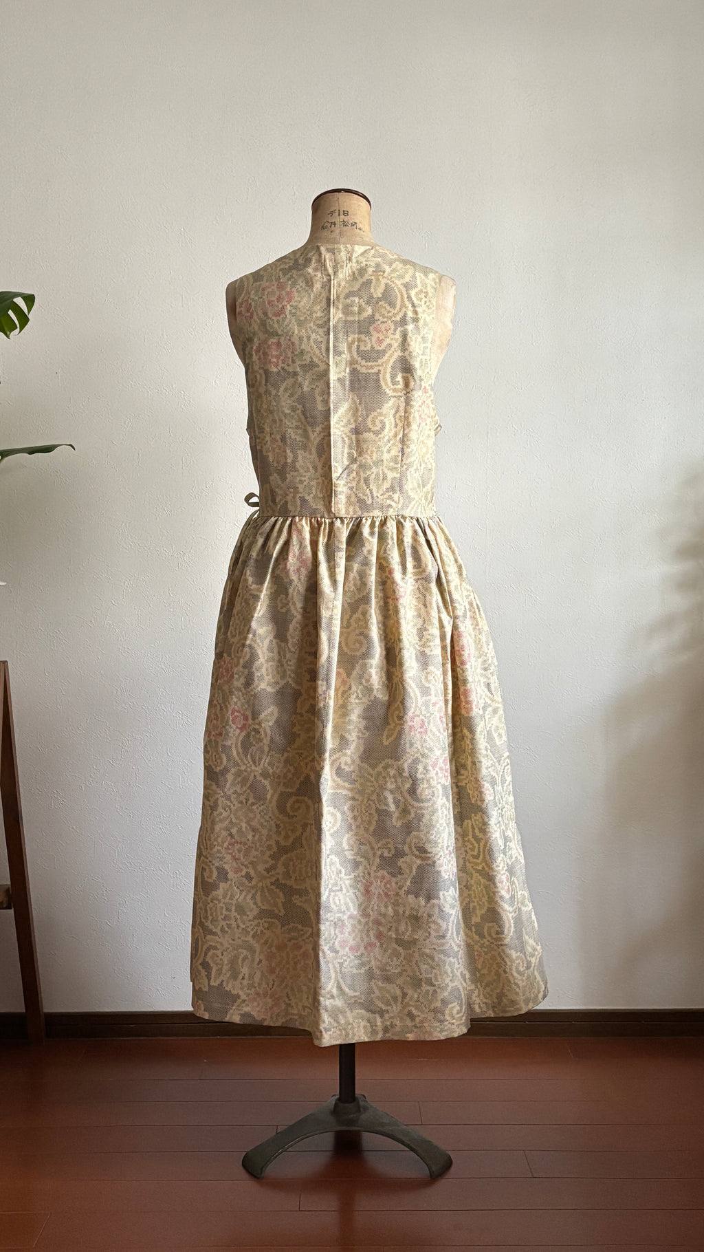 01－＼花ゆめ－HANAYUME－／  大島紬カシュクールワンピース　身幅45cm  着丈115cm
