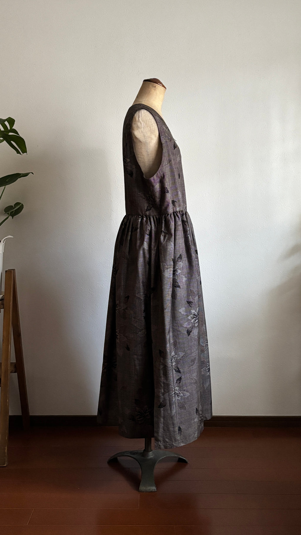 29－＼花緒 -HANAO-／大島紬カシュクールワンピース 身幅53cm 着丈118.5cm