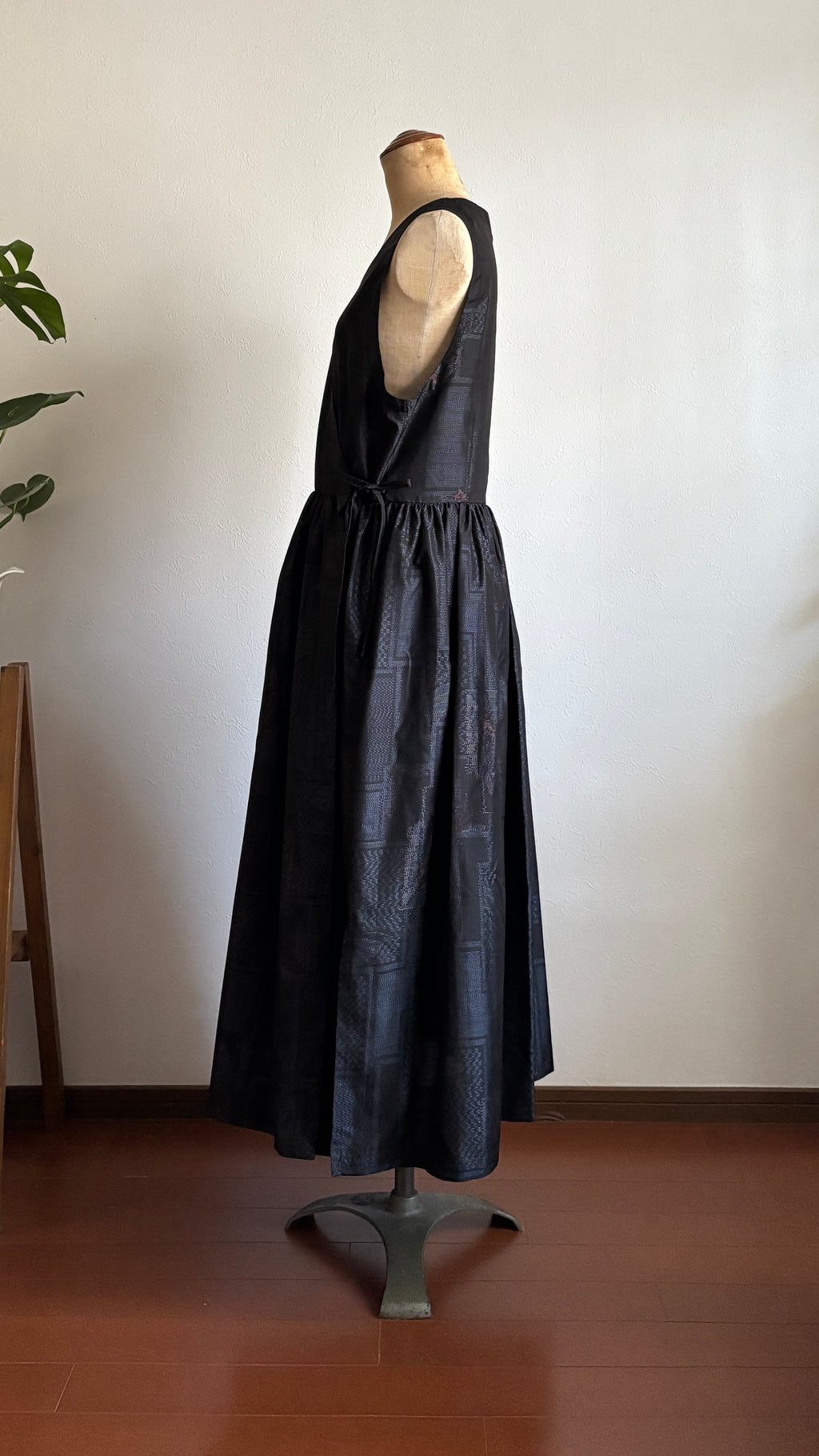 18－＼蝶子 -CHOUKO-／大島紬カシュクールワンピース  身幅48cm  着丈119cm