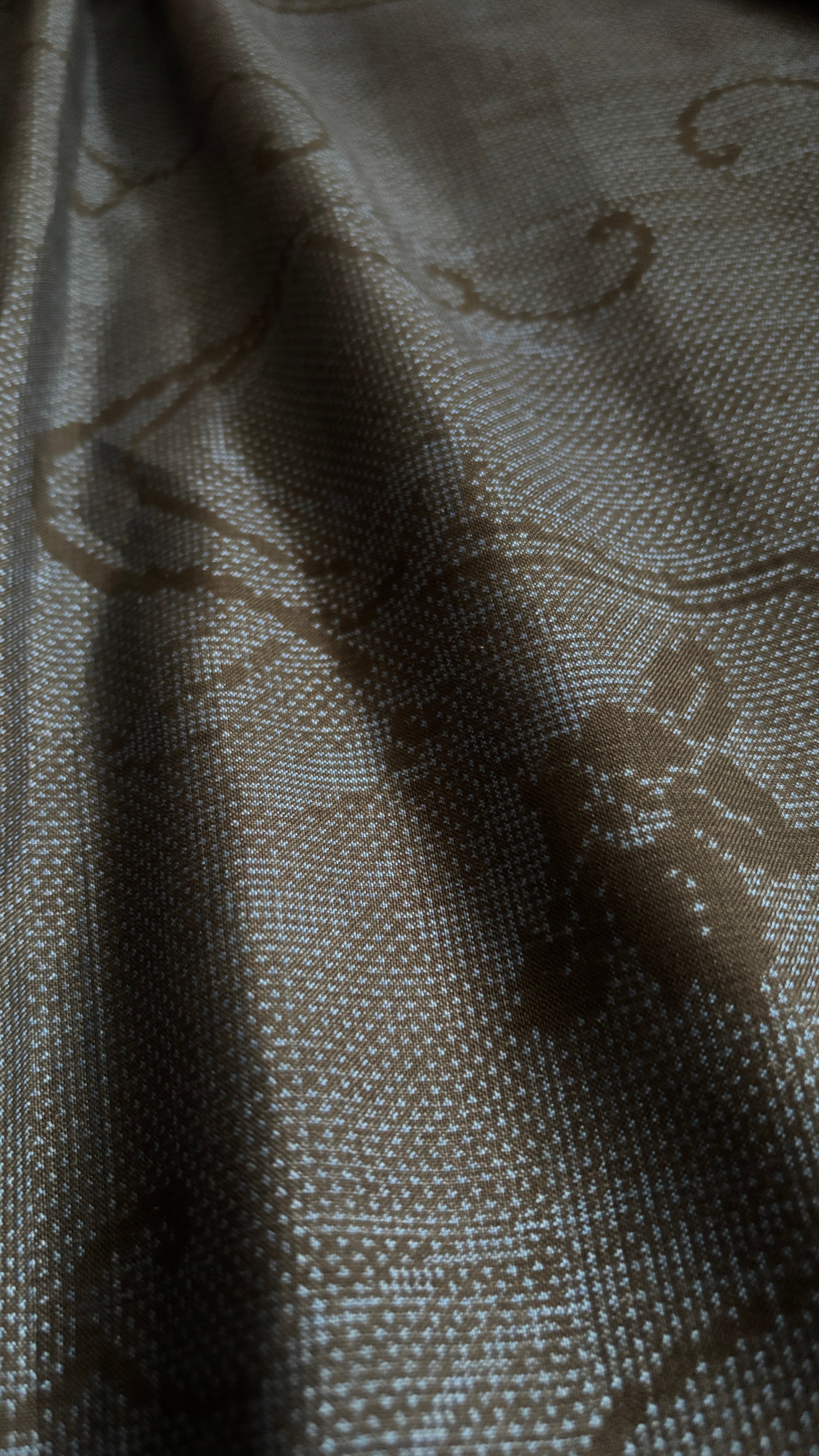 06－＼水の音 -MIZUNONE-／大島紬カシュクールワンピース　身幅45cm  着丈115cm