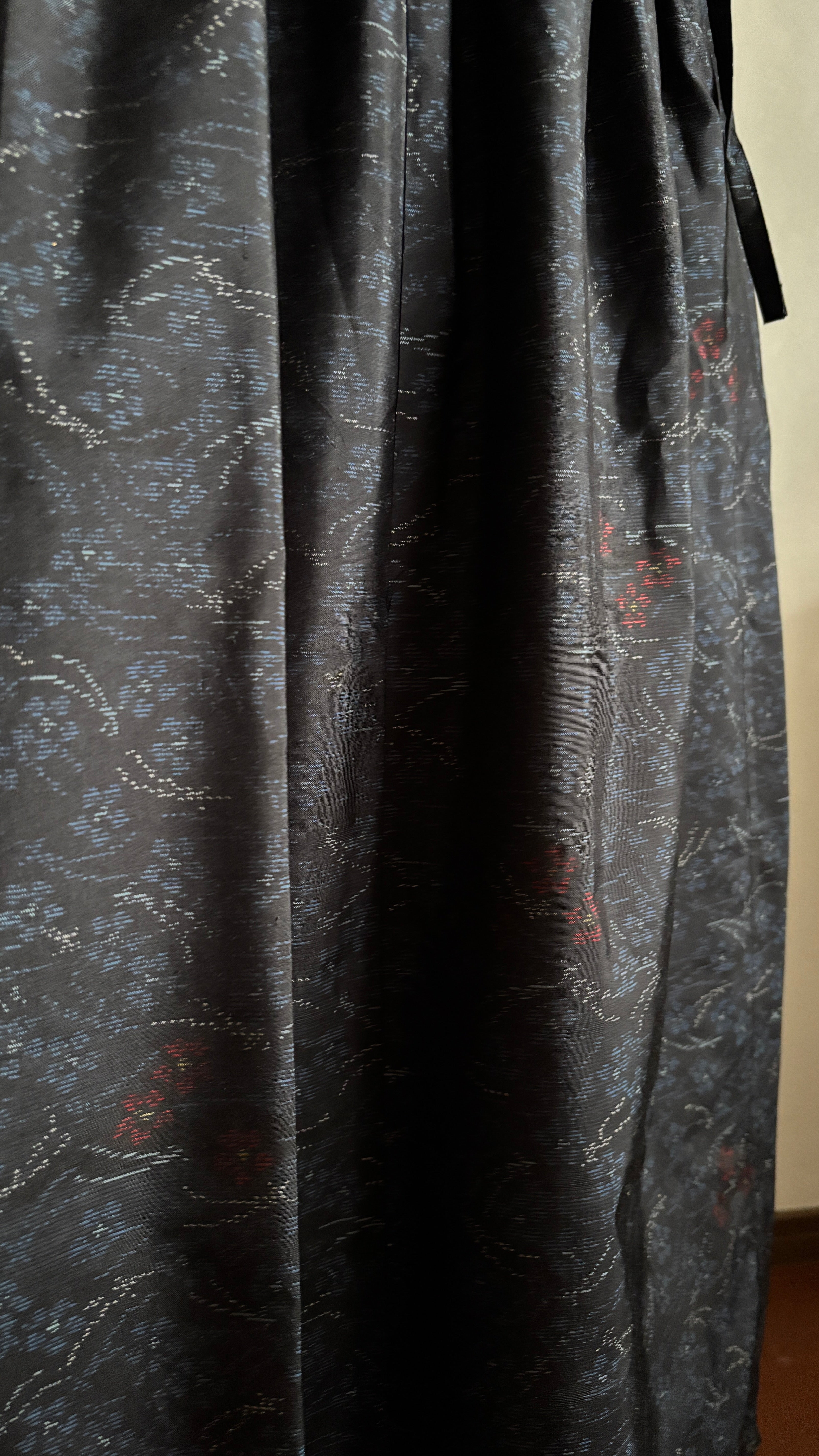 40－＼松花 -SHOUKA-／大島紬カシュクールワンピース 身幅53cm 着丈114.5cm