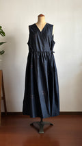 38－＼紫音 -SHION-／大島紬カシュクールワンピース 身幅53cm 着丈118cm