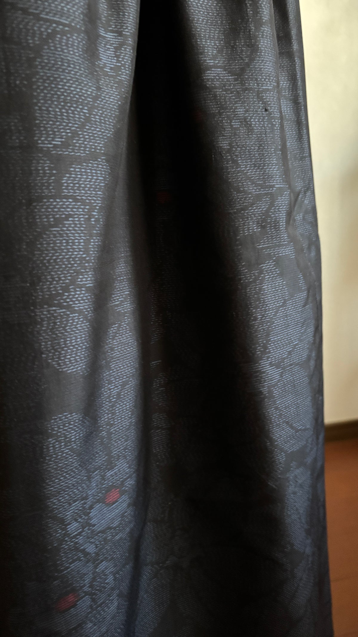 18－＼ 朔 －SAKU－ ／大島紬カシュクールワンピース　身幅48cm  着丈118cm