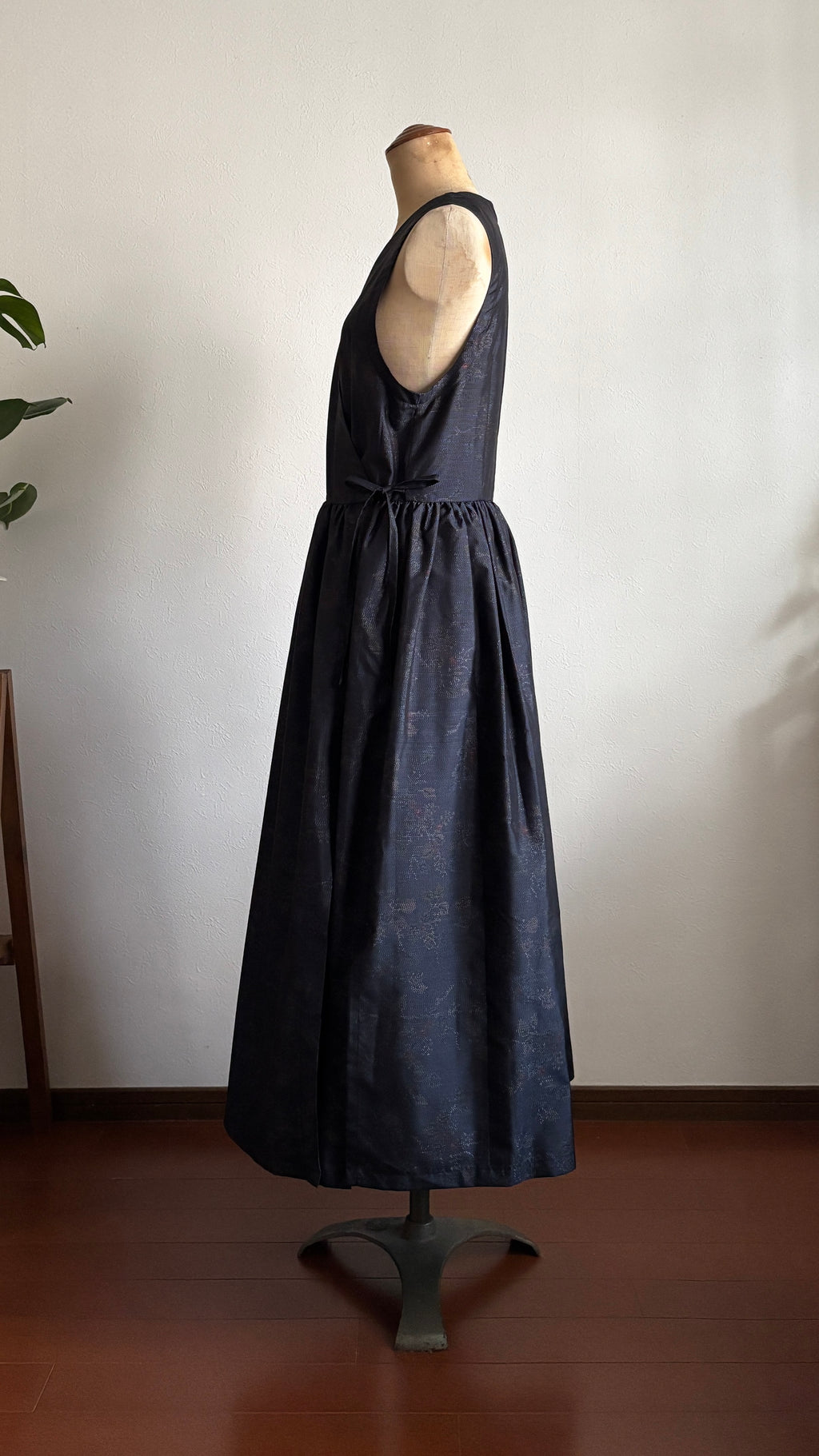05－＼彩雲 -SAIUN-／ 大島紬カシュクールワンピース　身幅45cm  着丈117.5cm