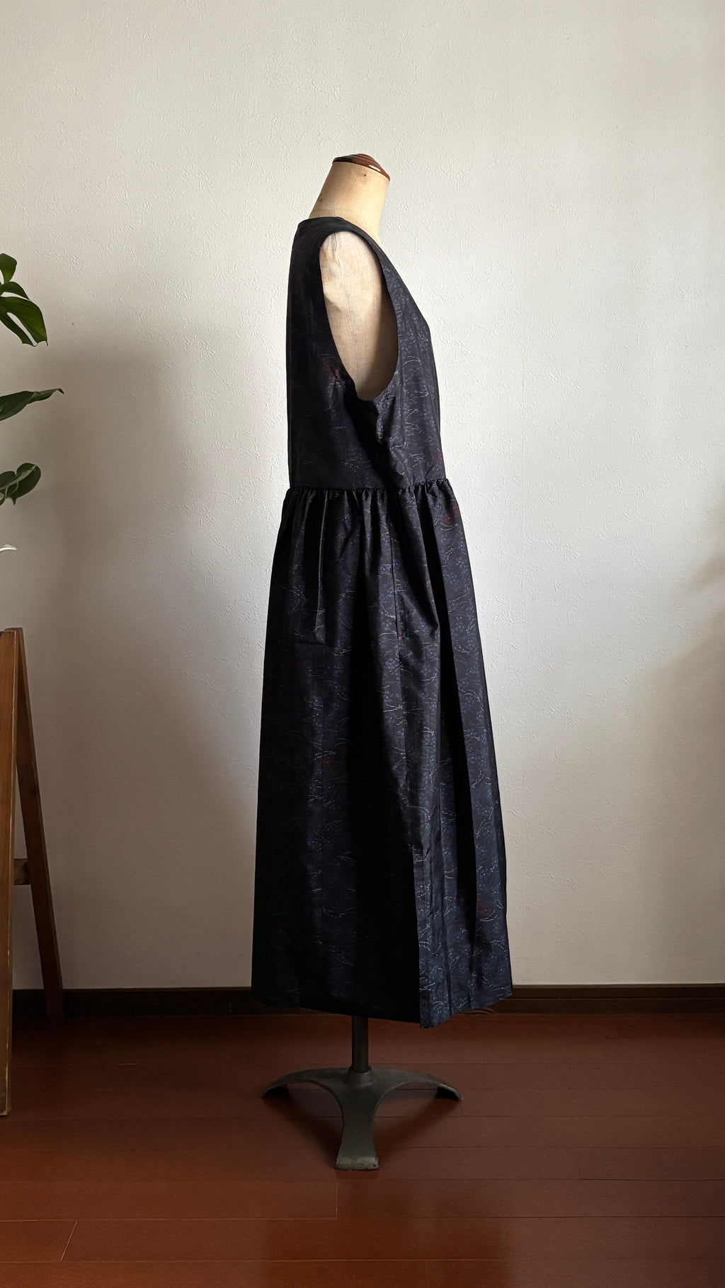 40－＼松花 -SHOUKA-／大島紬カシュクールワンピース 身幅53cm 着丈114.5cm