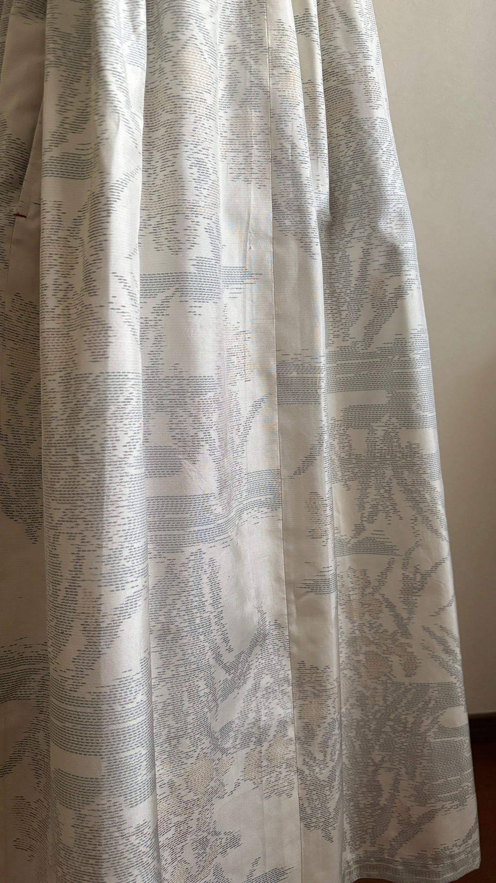 27－＼白奏 -SHIRAKANA-／大島紬カシュクールワンピース 身幅53cm 着丈115cm