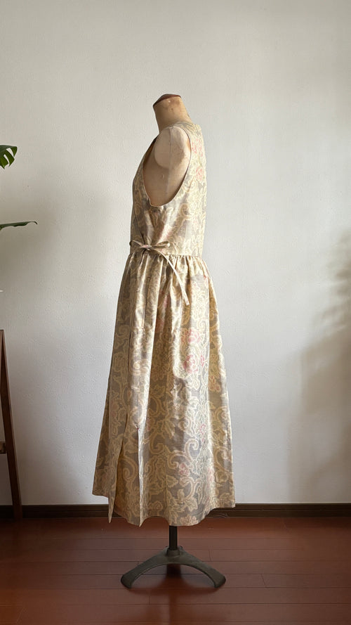 01－＼花ゆめ－HANAYUME－／  大島紬カシュクールワンピース　身幅45cm  着丈115cm