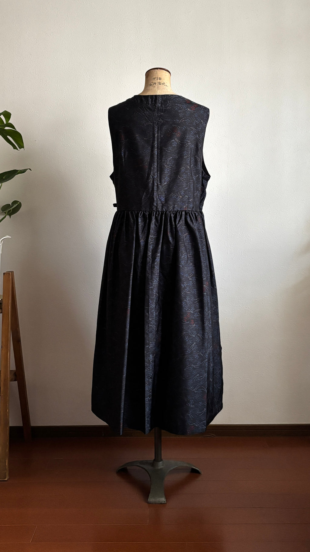 40－＼松花 -SHOUKA-／大島紬カシュクールワンピース 身幅53cm 着丈114.5cm