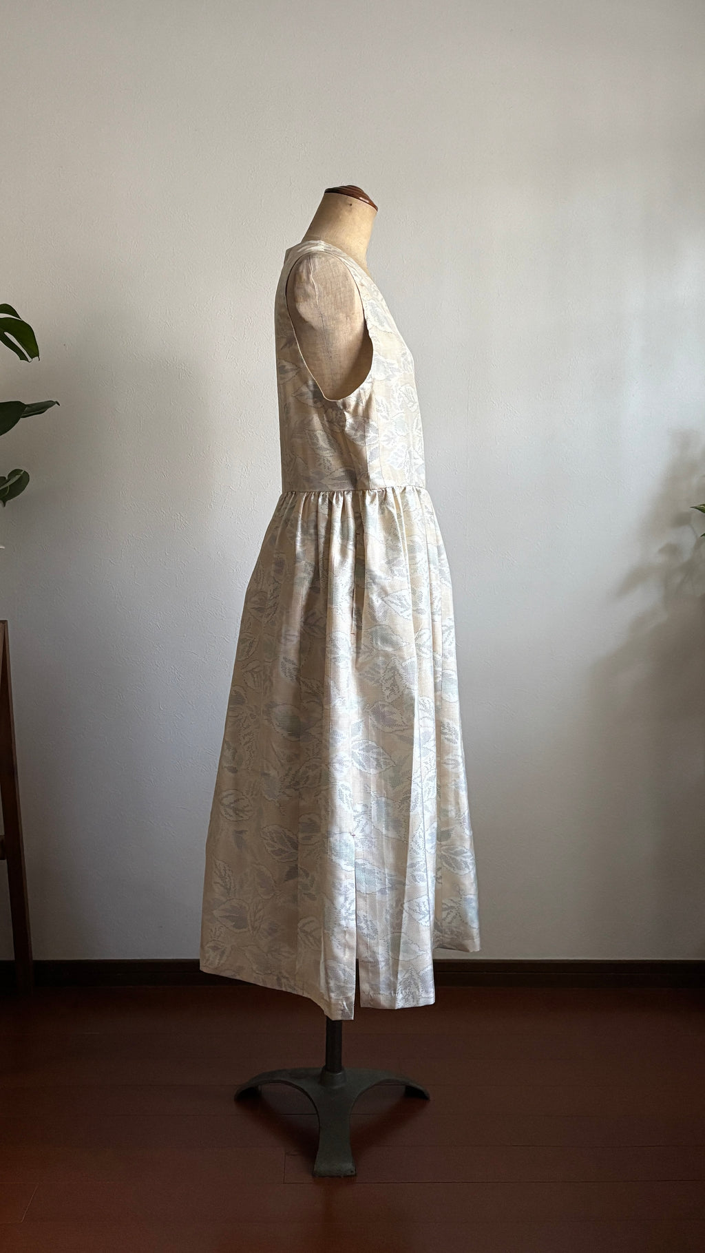 13－＼彩羽 -IROHA-／大島紬カシュクールワンピース  身幅48cm  着丈113cm